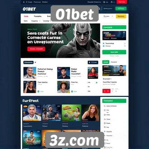 Acessibilidade e design do site 01bet analisados